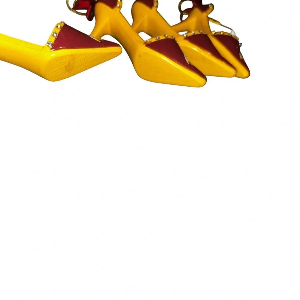 Washington commanders redskins lot of 4 mini high heel shoes Christmas ornaments